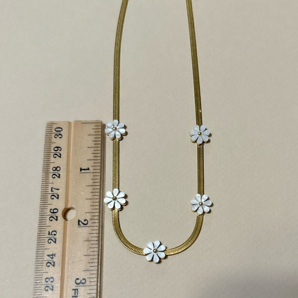 Boho flower necklace N705 - Picture 5 of 5